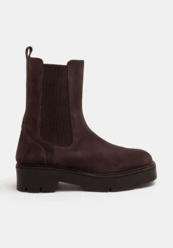 Chunky Suede Chelsea Boots