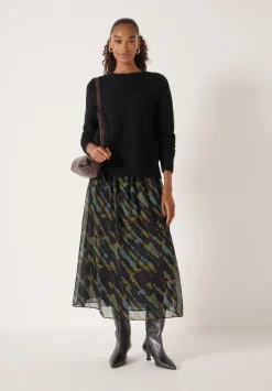 Clara Knit Woven Dress