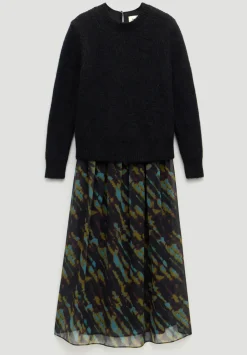 Clara Knit Woven Dress