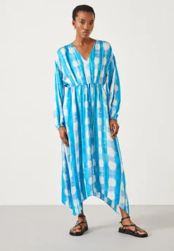 Clarette Watercolour Check Maxi Dress