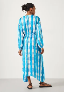 Clarette Watercolour Check Maxi Dress