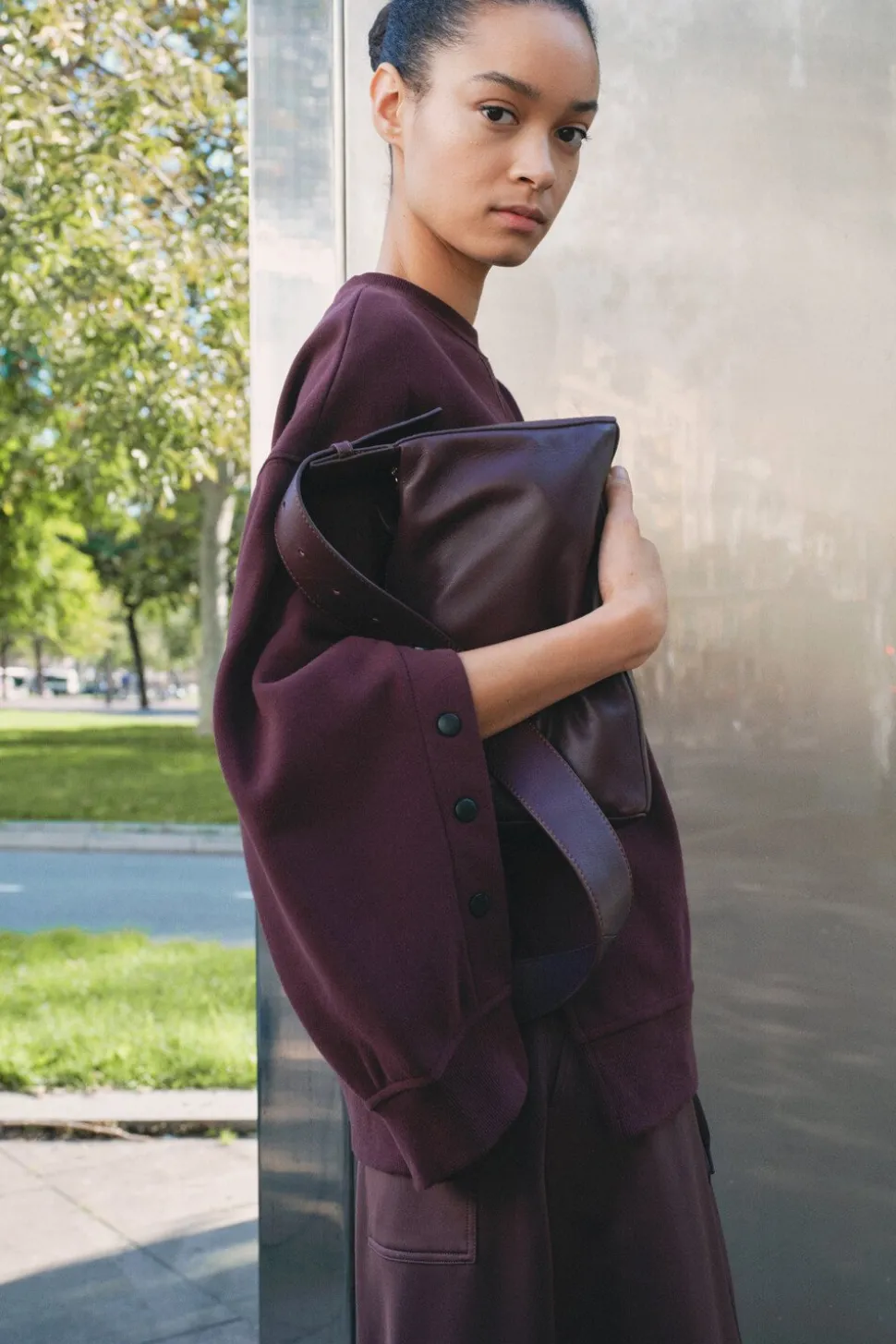 Cleo Minimal Leather Crossbody Bag