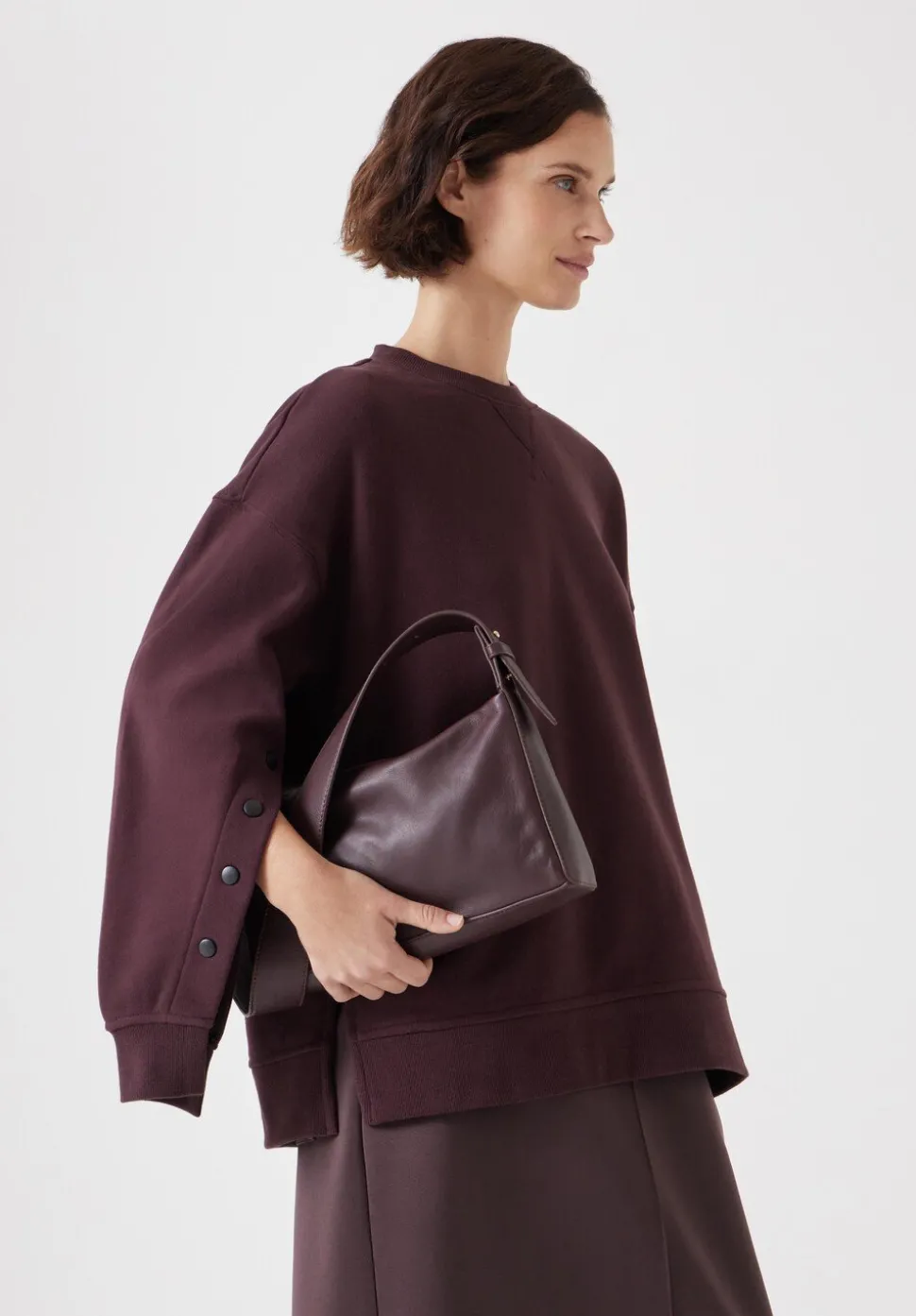 Cleo Minimal Leather Crossbody Bag