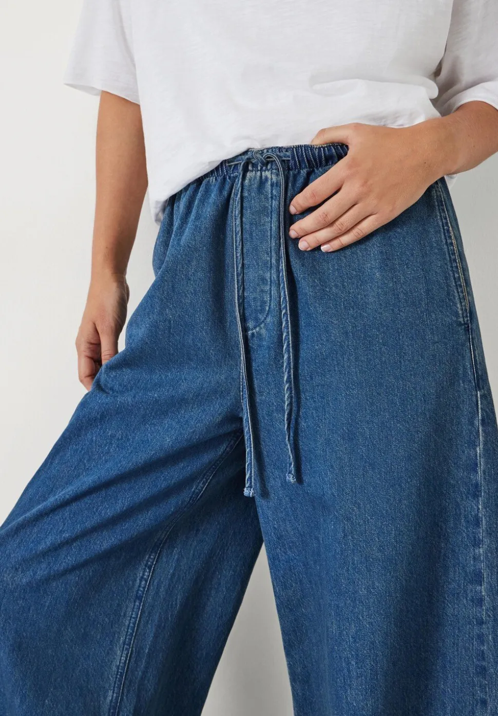 Clio Wide Leg Tie Waist Jeans