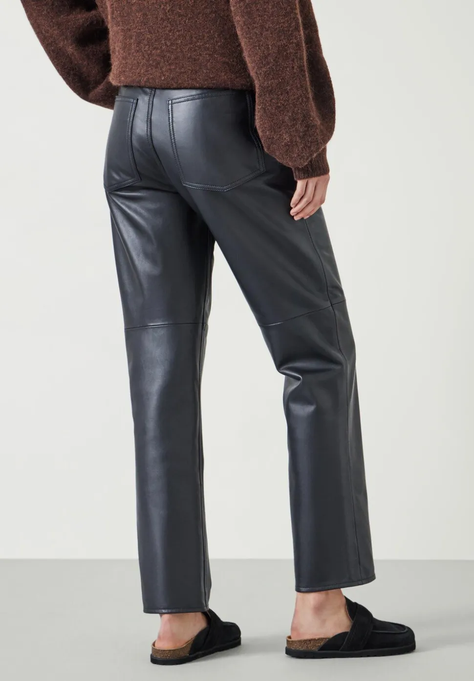 Colette Leather Straight Leg Trouser