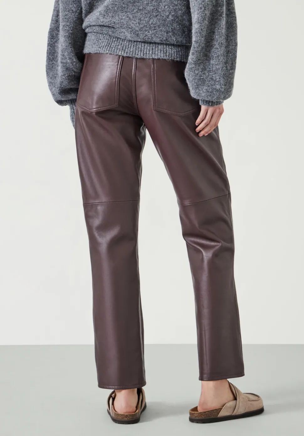 Colette Leather Straight Leg Trouser
