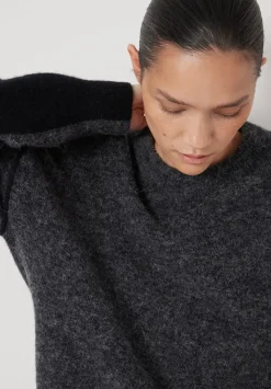 Colour Block Wool Blend Crew Jumper