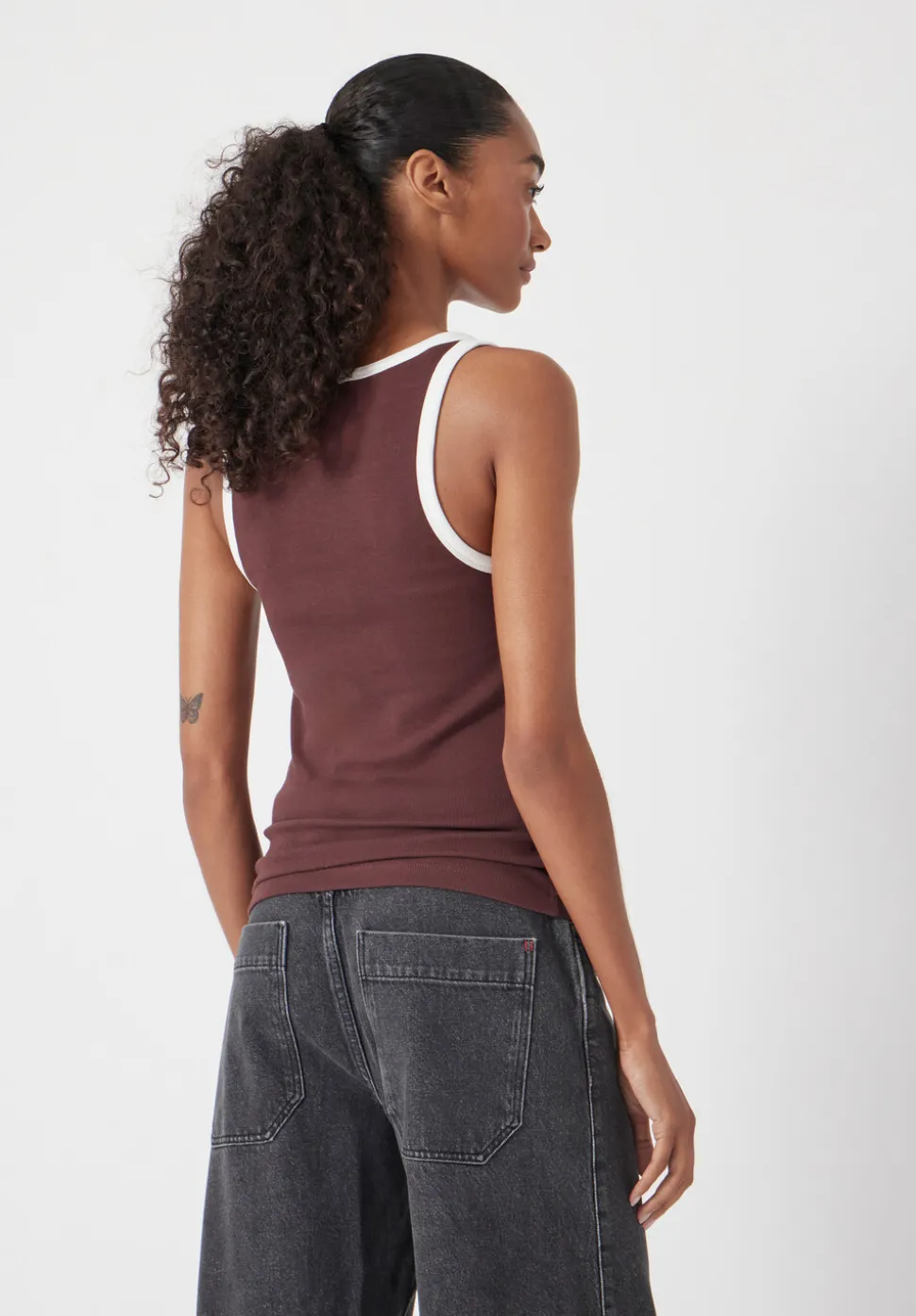 Contrast Trim Vest