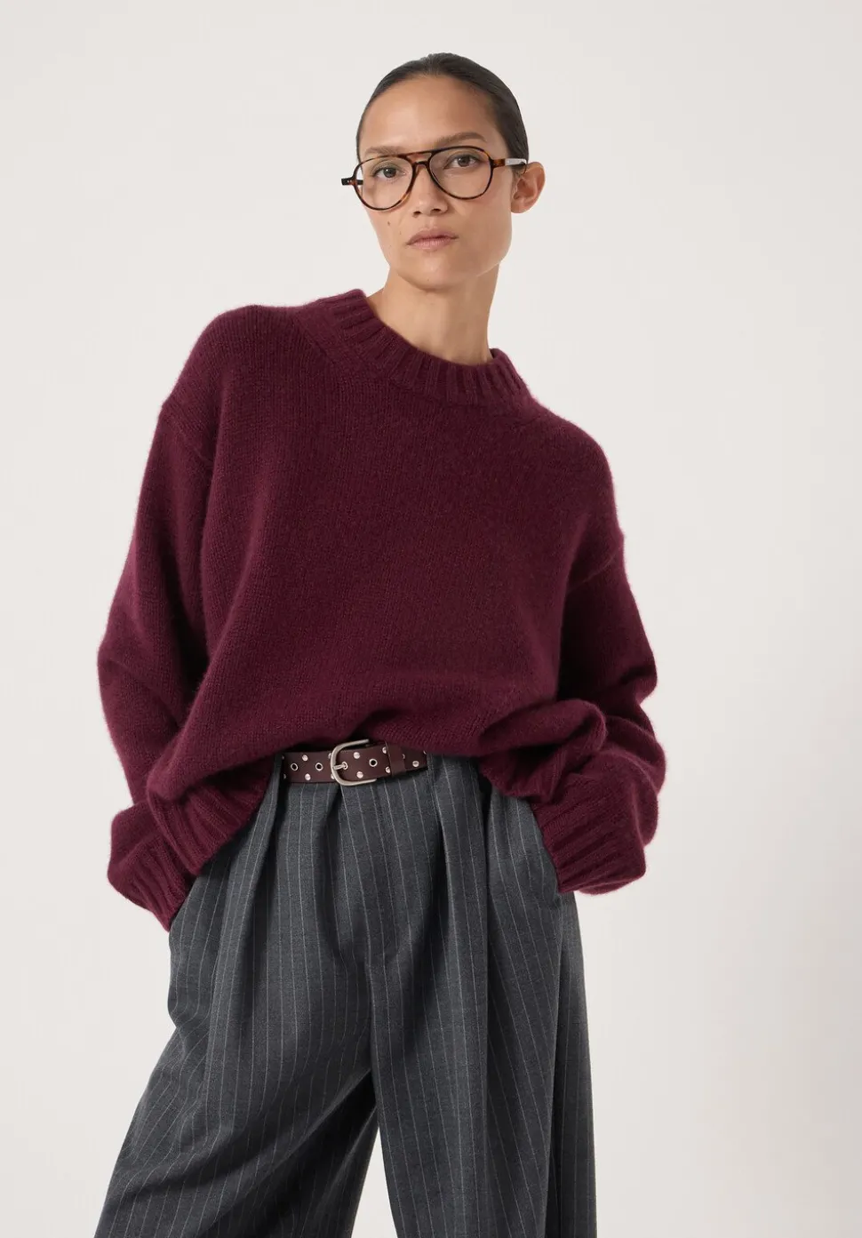 Cora Relaxed Chunky Cashmere Crew Jumper