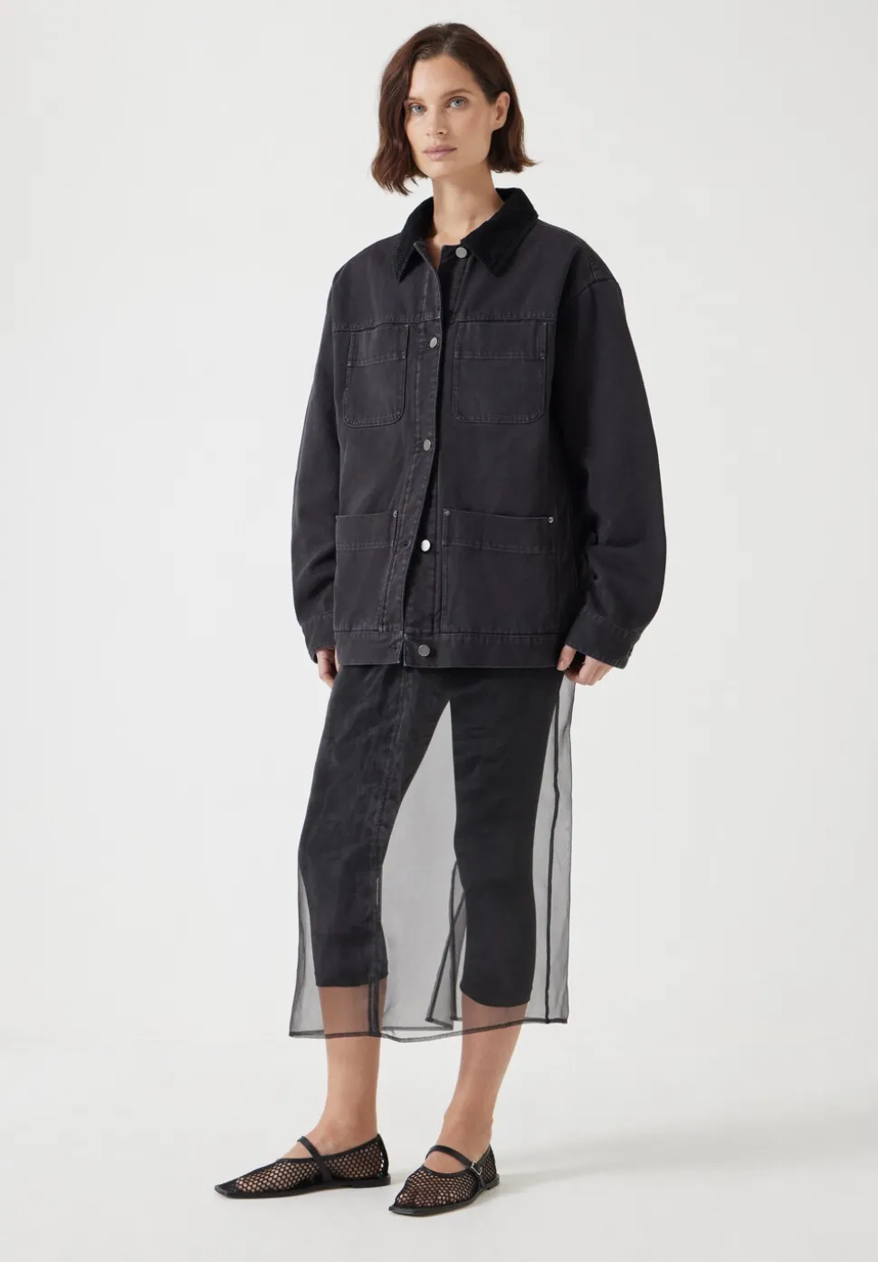 Cord Collar Barn Jacket
