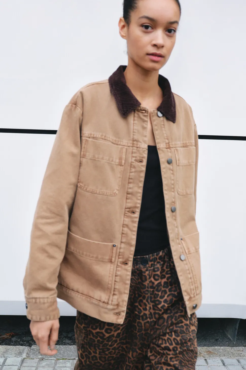 Cord Collar Barn Jacket