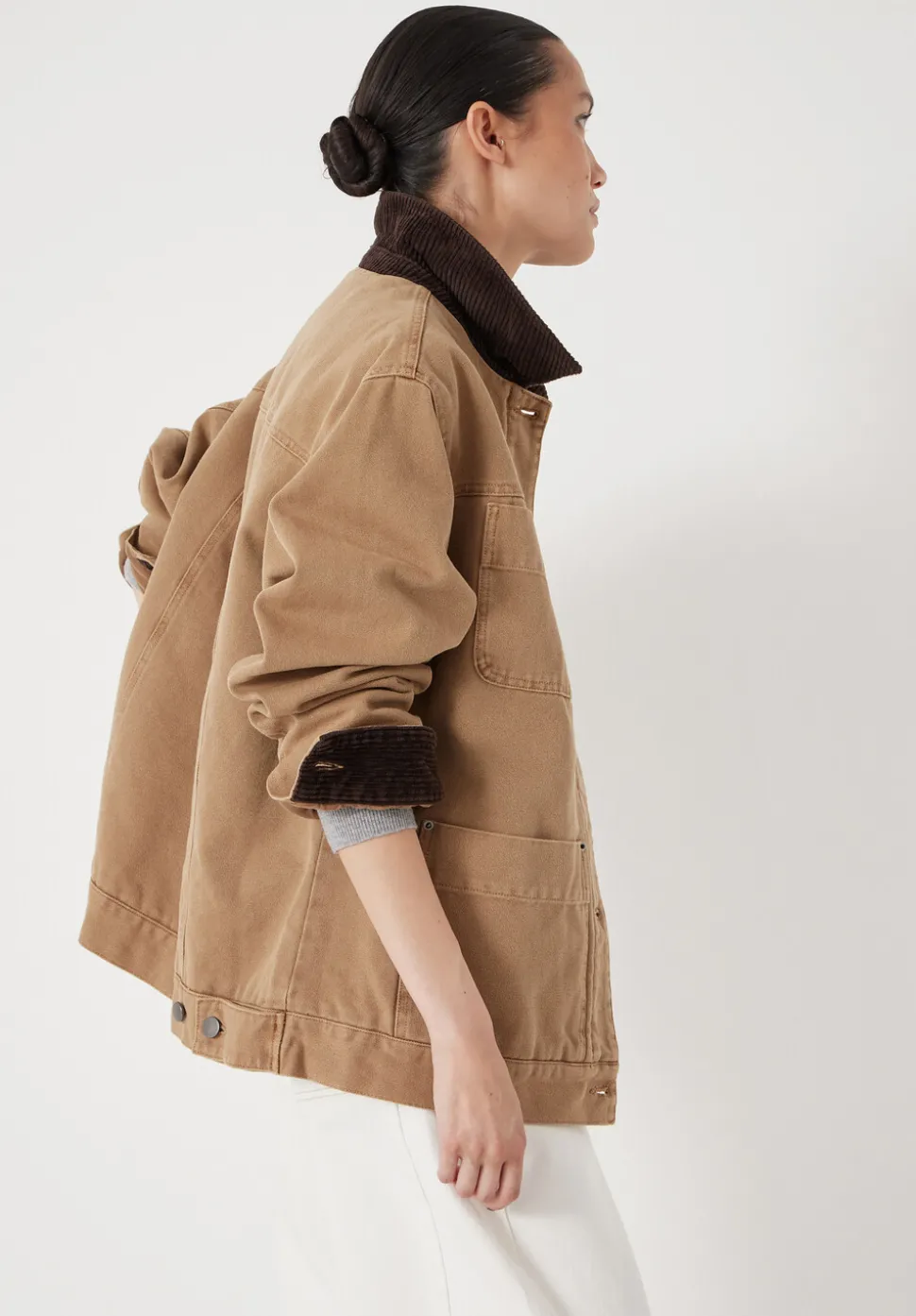 Cord Collar Barn Jacket