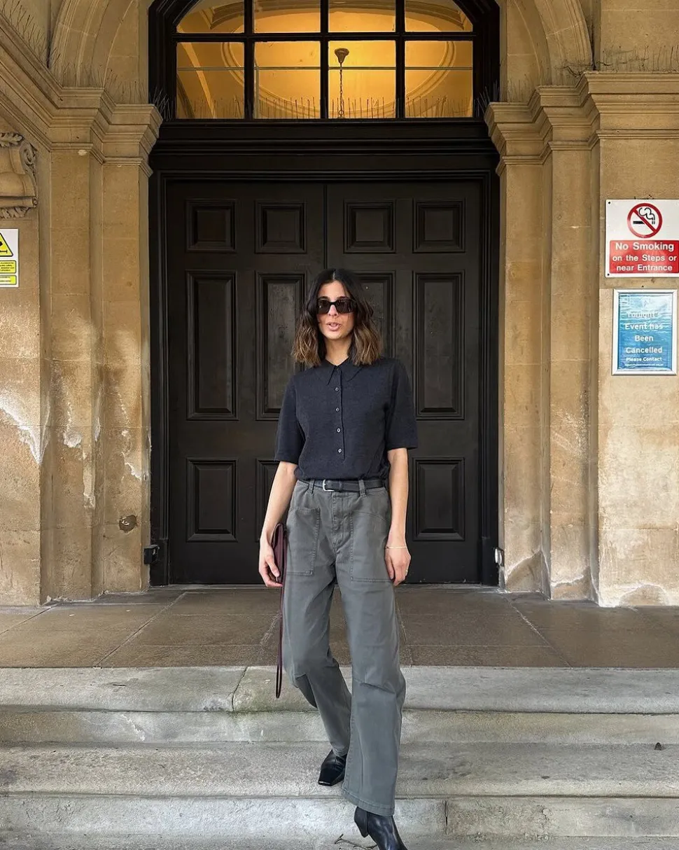 Cordi Barrel Leg Cotton Trousers