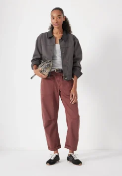 Cordi Barrel Leg Cotton Trousers