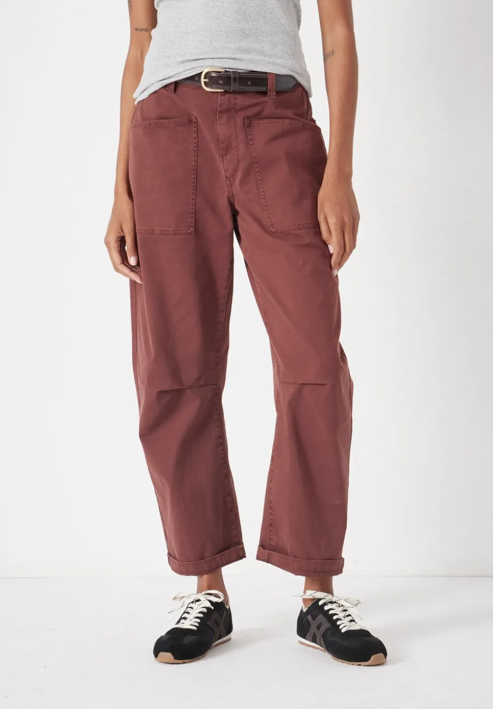 Cordi Barrel Leg Cotton Trousers