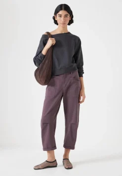 Cordi Barrel Leg Cotton Trousers