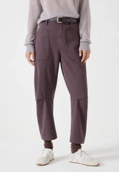 Cordi Barrel Leg Cotton Trousers