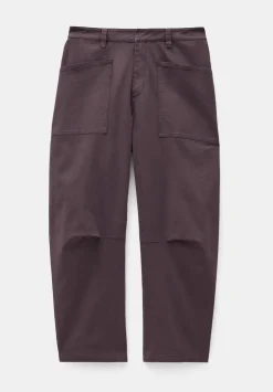 Cordi Barrel Leg Cotton Trousers