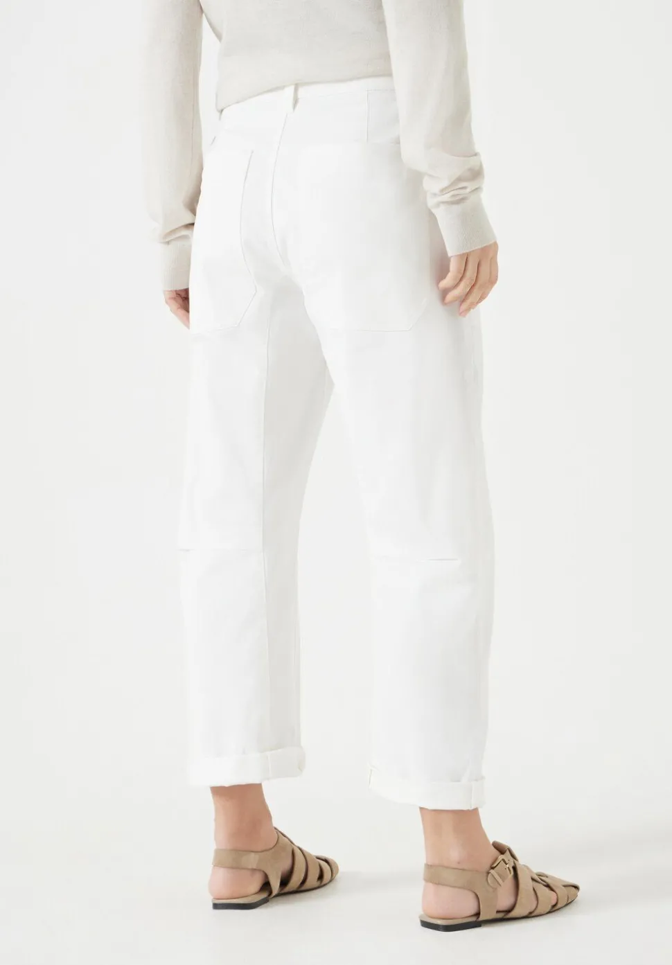 Cordi Barrel Leg Cotton Trousers
