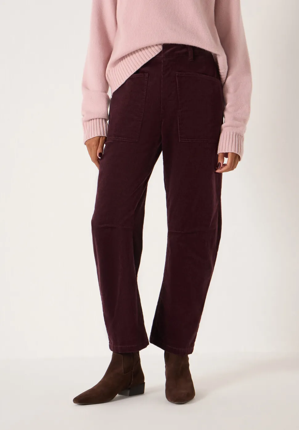 Corduroy Cordi Barrel Leg Trousers