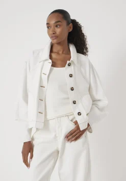 Cotton Barrel Sleeve Swing Jacket