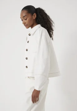 Cotton Barrel Sleeve Swing Jacket