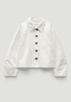Cotton Barrel Sleeve Swing Jacket