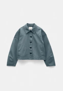 Cotton Barrel Sleeve Swing Jacket