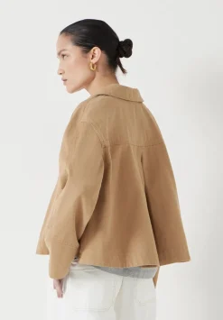 Cotton Barrel Sleeve Swing Jacket