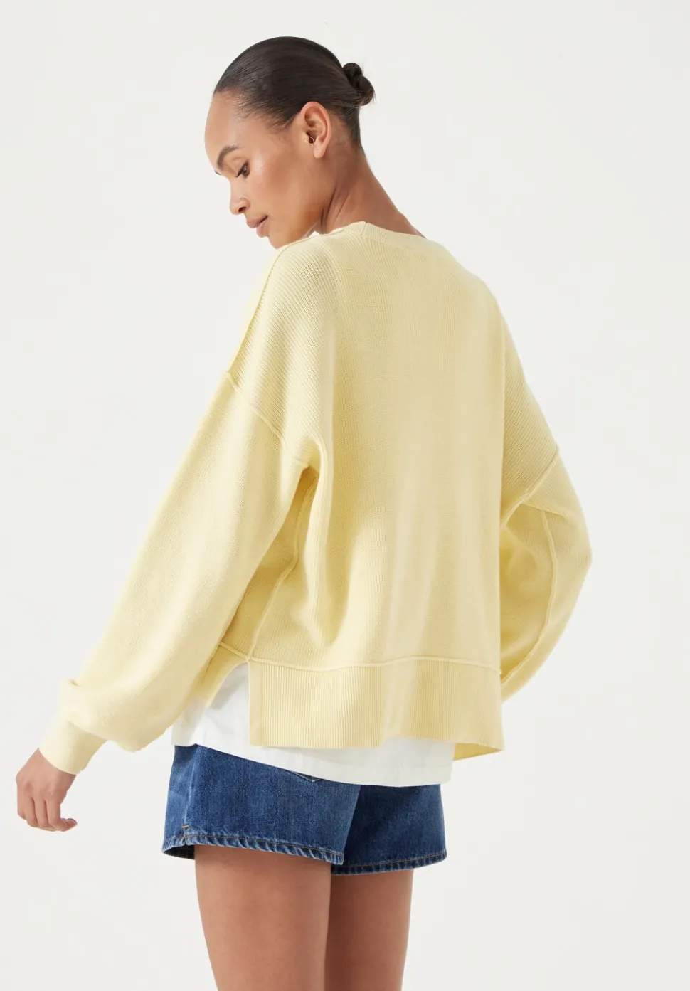 Cotton Boxy Rib Jumper
