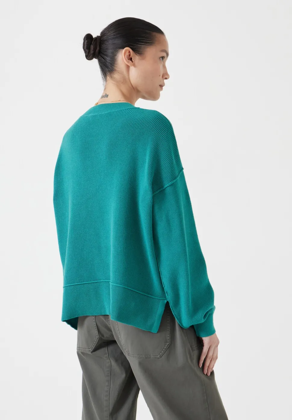Cotton Boxy Rib Jumper