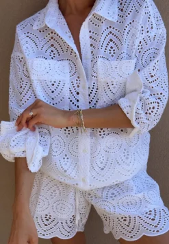 Cotton Broderie Shirt