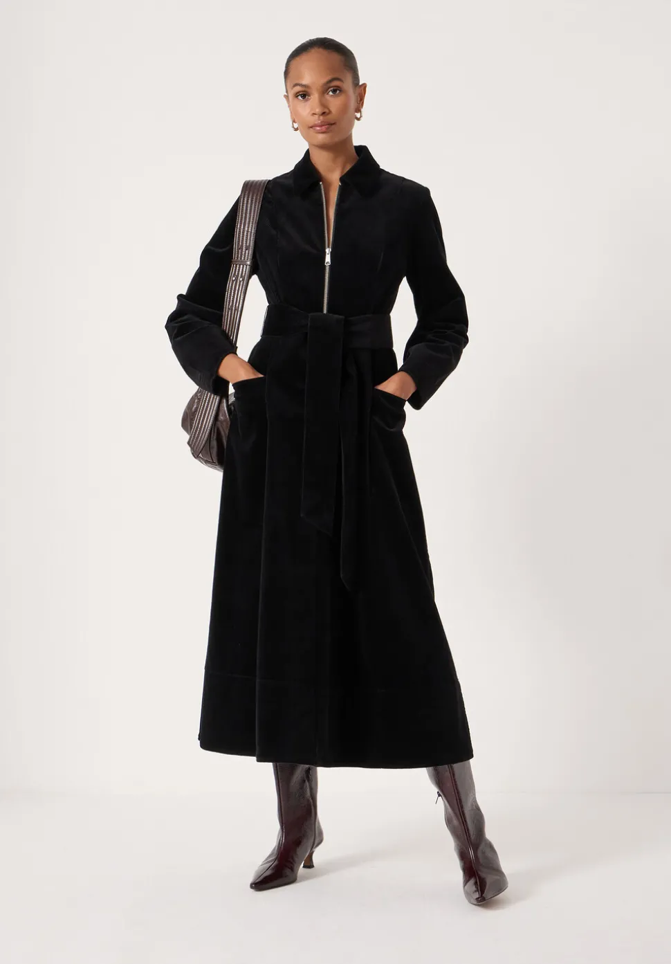 Cotton Cord Midi Dress