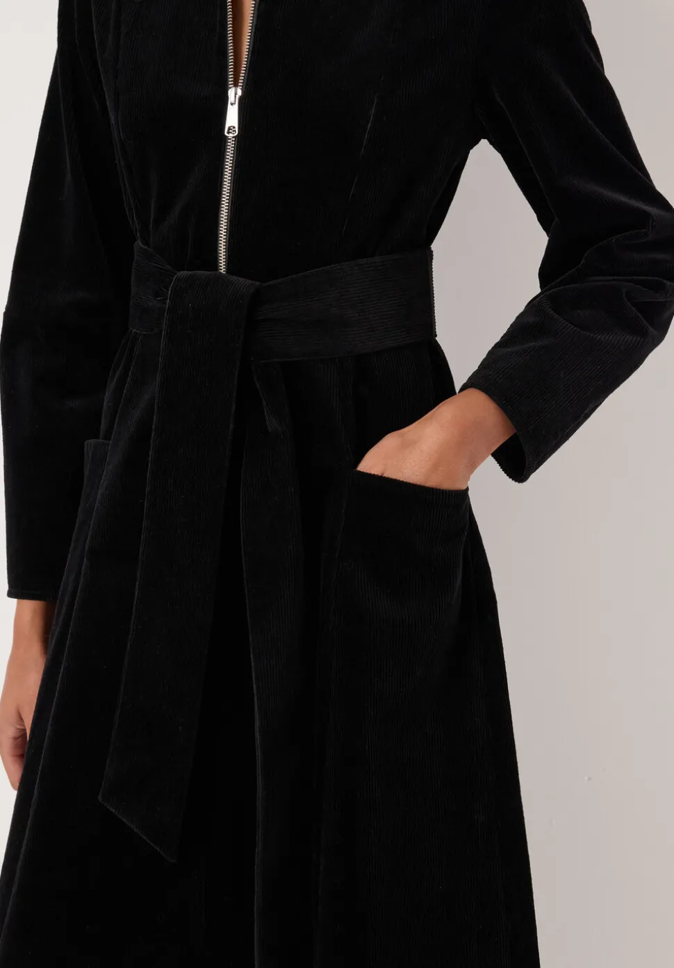 Cotton Cord Midi Dress