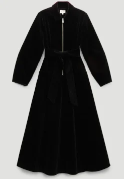 Cotton Cord Midi Dress