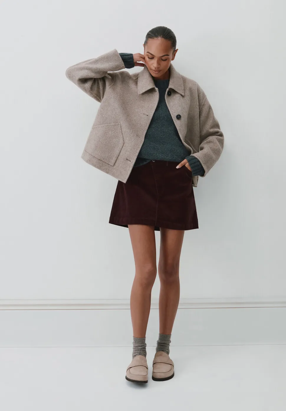 Cotton Cord Mini Skirt