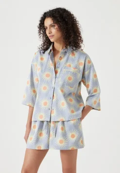 Cotton Sateen Short Pyjamas Set