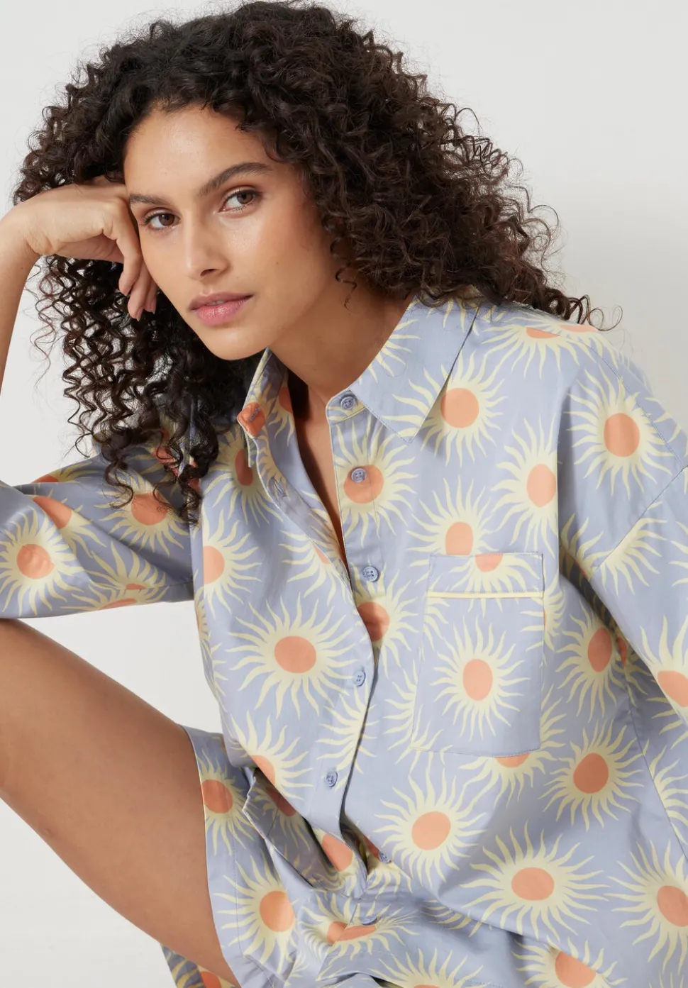 Cotton Sateen Short Pyjamas Set