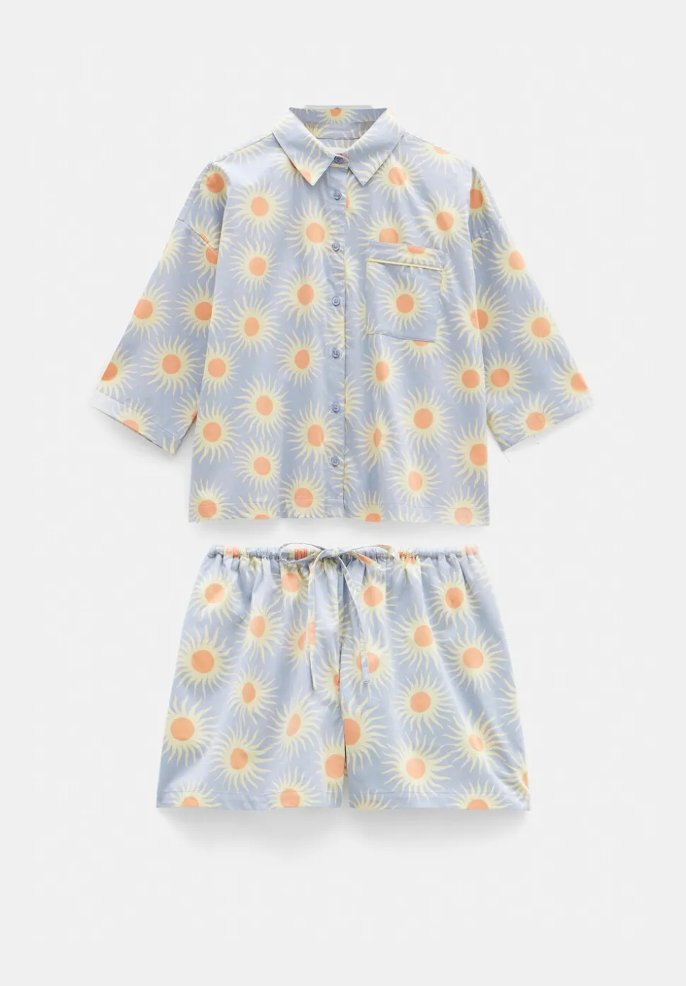 Cotton Sateen Short Pyjamas Set