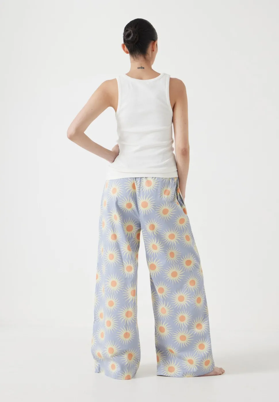 Cotton Sateen Vest Pyjamas Set