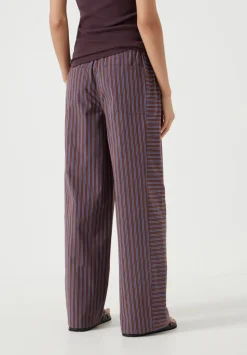 Cotton Stripe Pull On Trousers