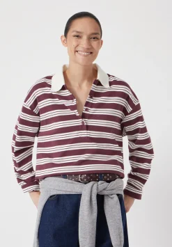 Cotton Striped Polo Top