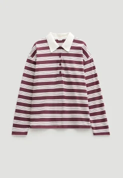 Cotton Striped Polo Top
