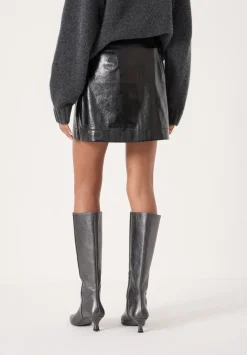 Crackle Patent Mini Skirt