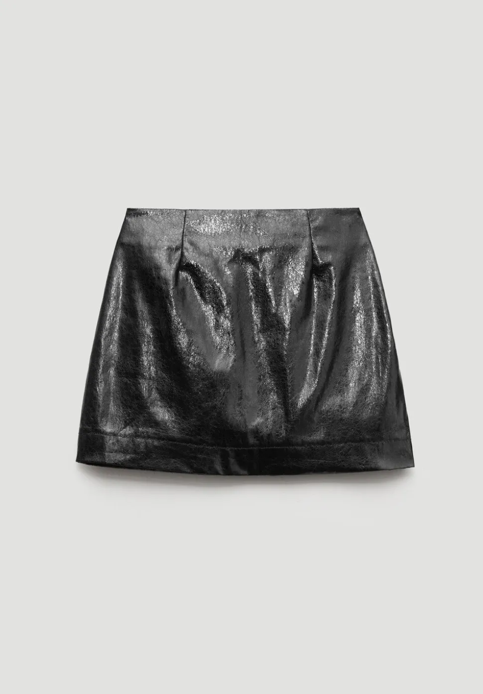 Crackle Patent Mini Skirt