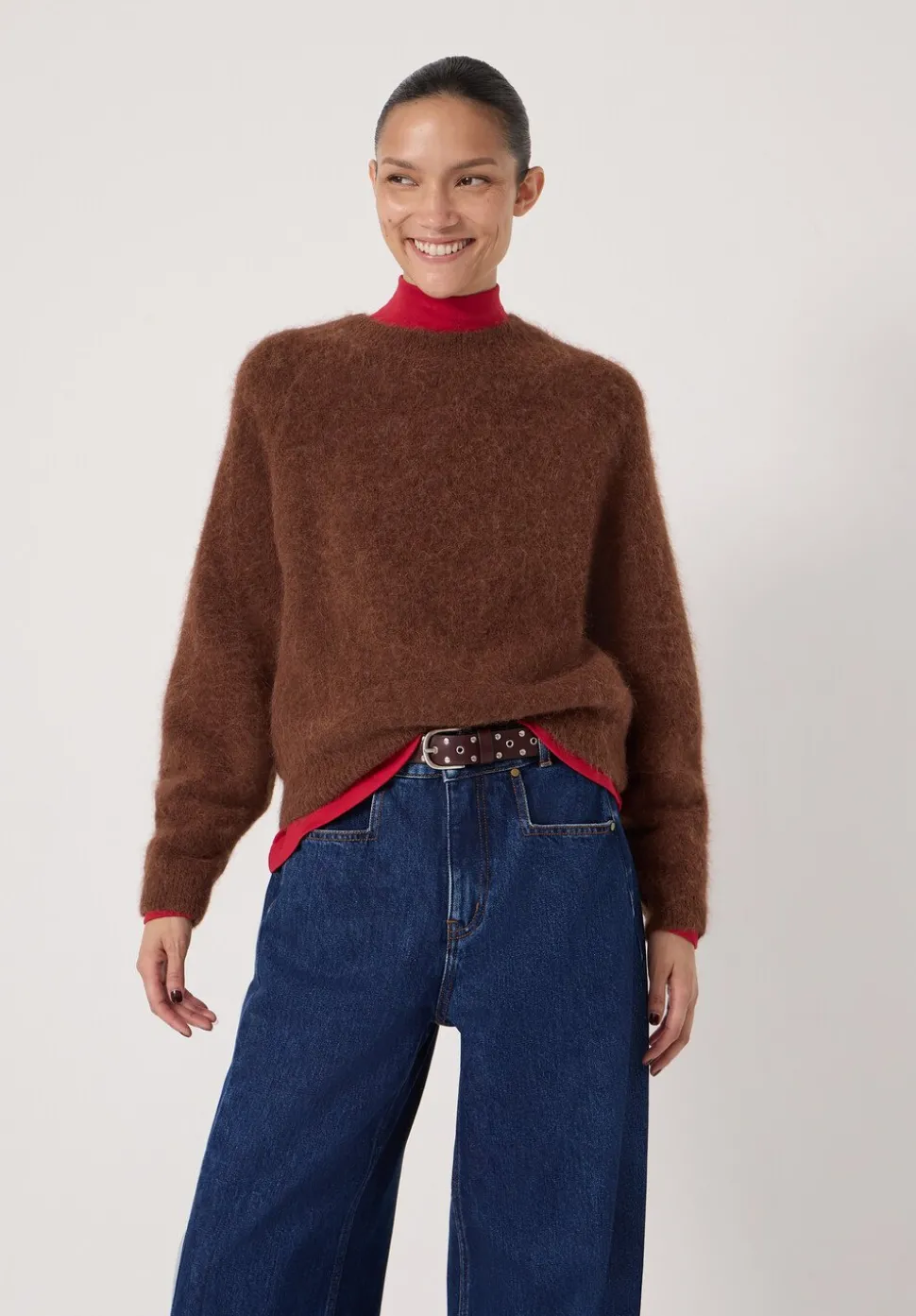 Crew Neck Alpaca Wool Jumper