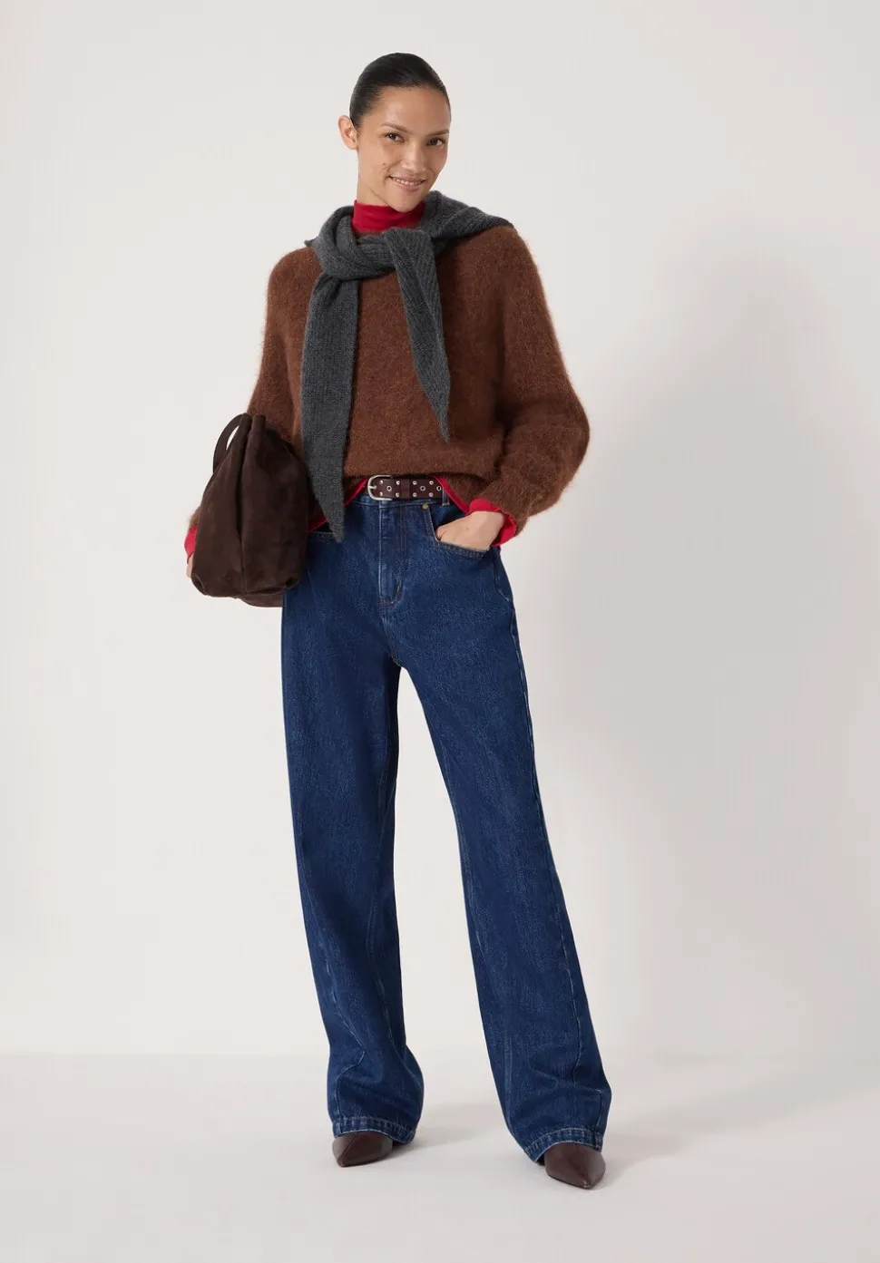 Crew Neck Alpaca Wool Jumper
