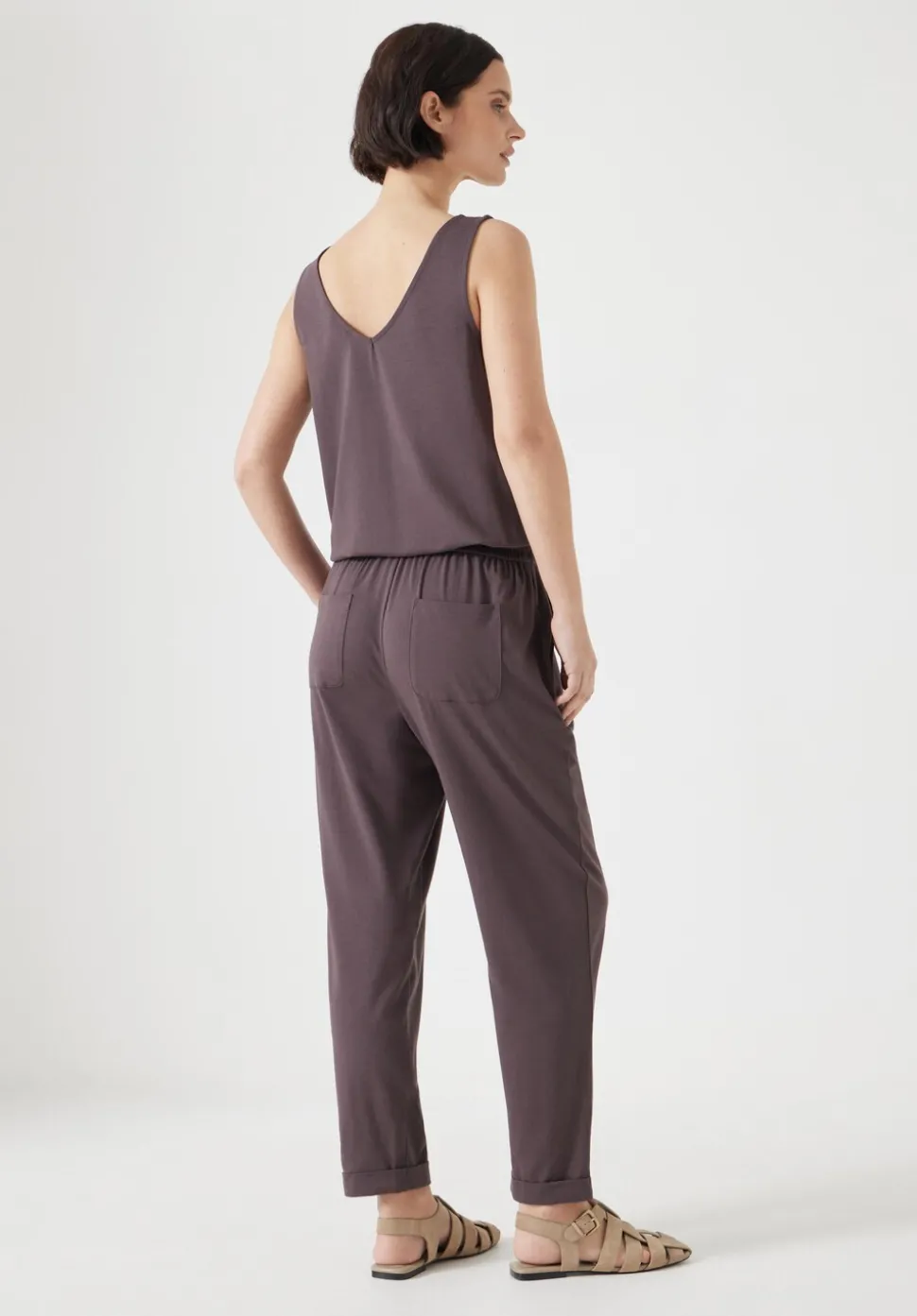 Cropped Jersey Jumpsuit