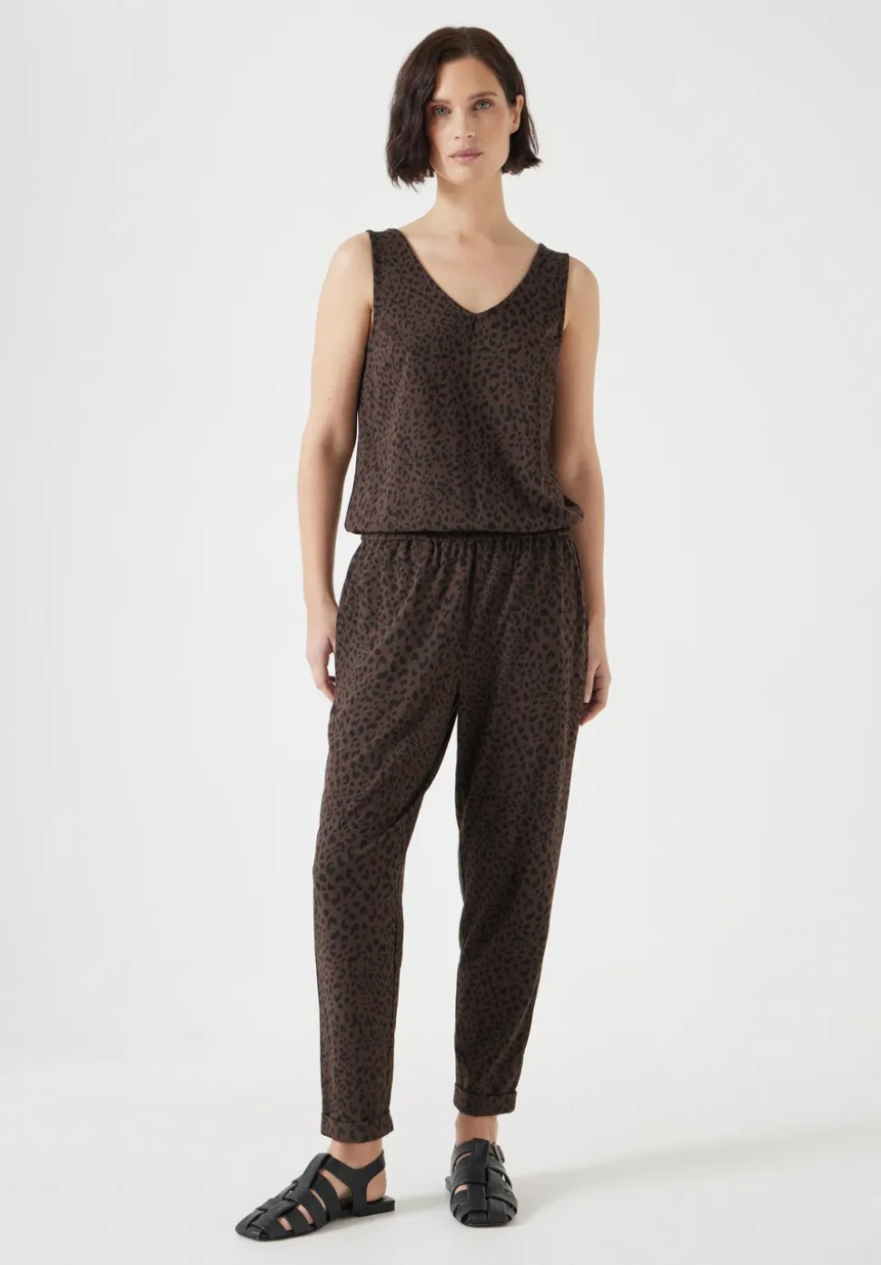Cropped Jersey Jumpsuit