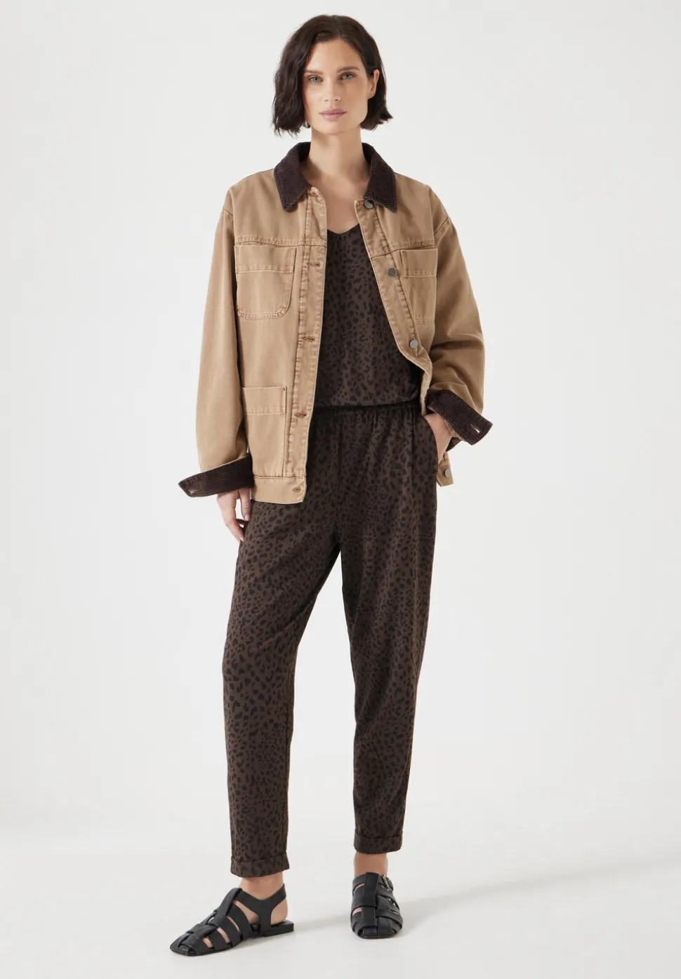 Cropped Jersey Jumpsuit